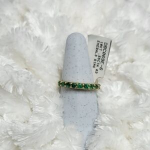 Elegant 10K Yellow Gold Emerald Ring